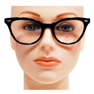 Sophisticated Kitty Cat Eye Clear Lens Glasses